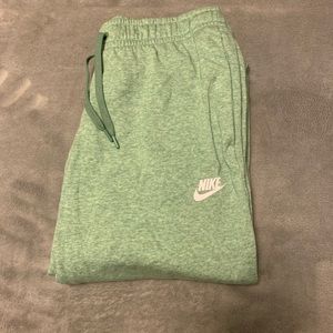 Green Cotton Nike Women Sweatpants